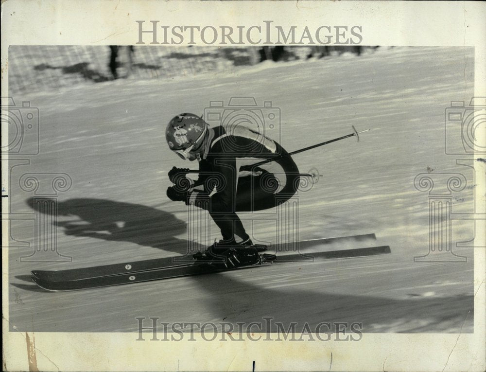 1976 Skier in 12th Winter Olympic Games - Historic Images