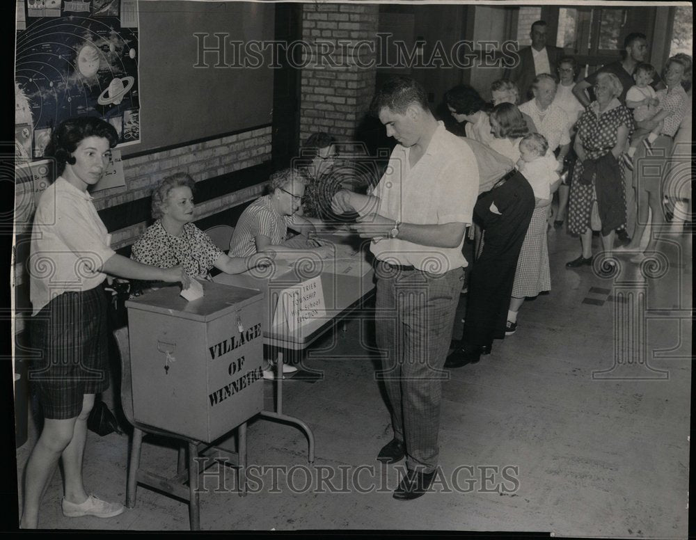 1962 Bond Issue Crow Island Marilyn Ballot - Historic Images