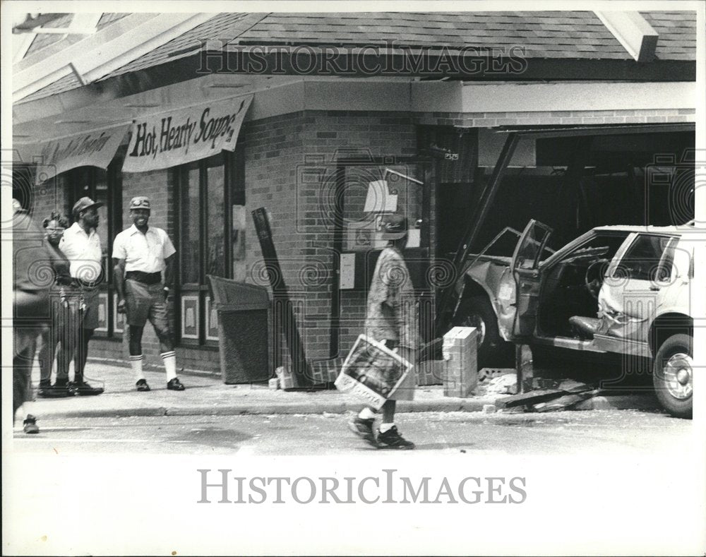 1993 Wreckage McDonald Auto Accident People - Historic Images
