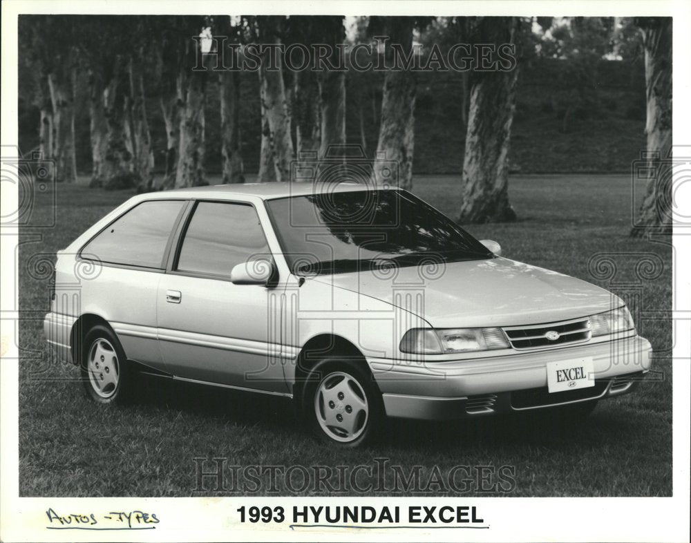 New Model 1993 Hyundai Excel Car Automobile - Historic Images