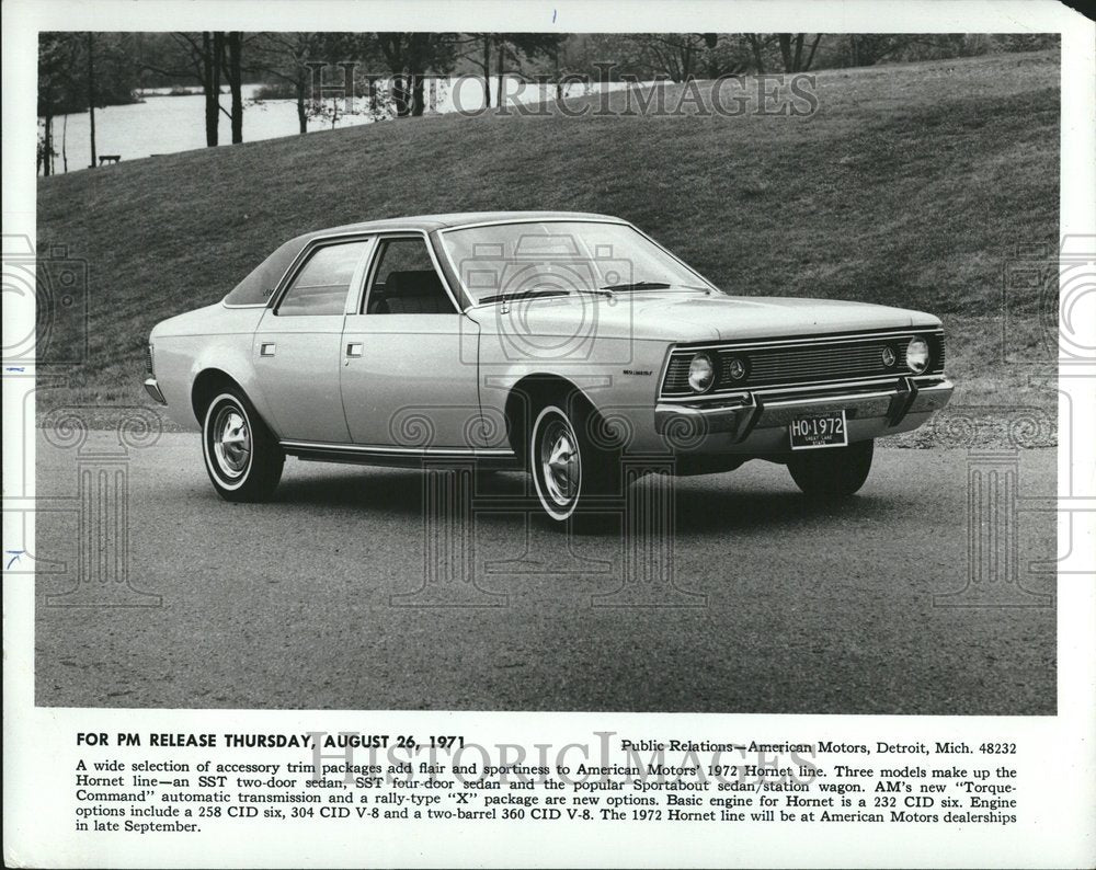 1971 American Motors Hornet Line Trim 1972 - Historic Images