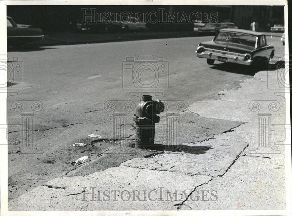 1964 Kenny Paper Co Capless Hydrant Street - Historic Images