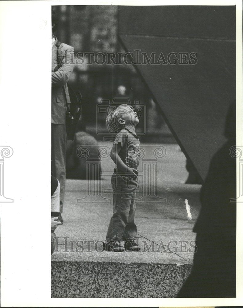 1982 Child Watches Fire Prevention Training - Historic Images