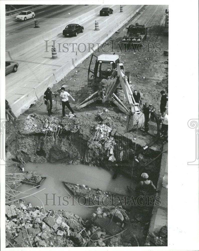 1991 Chicago Fire Department Workers - Historic Images