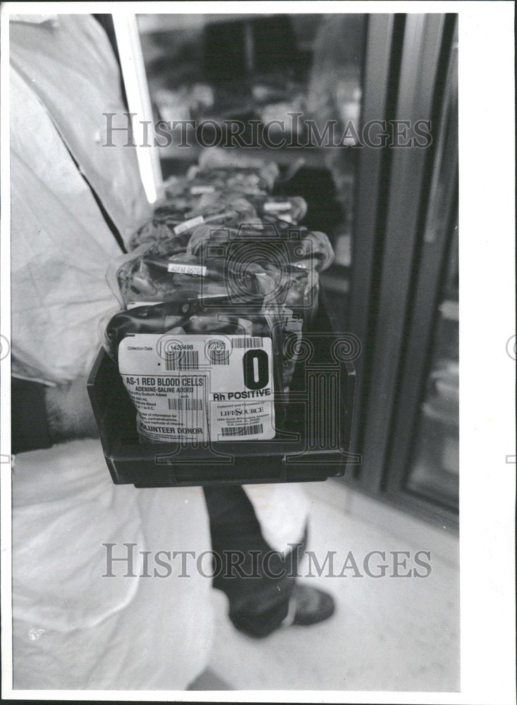 1983 Packaged Units Of Blood In Hospital - Historic Images