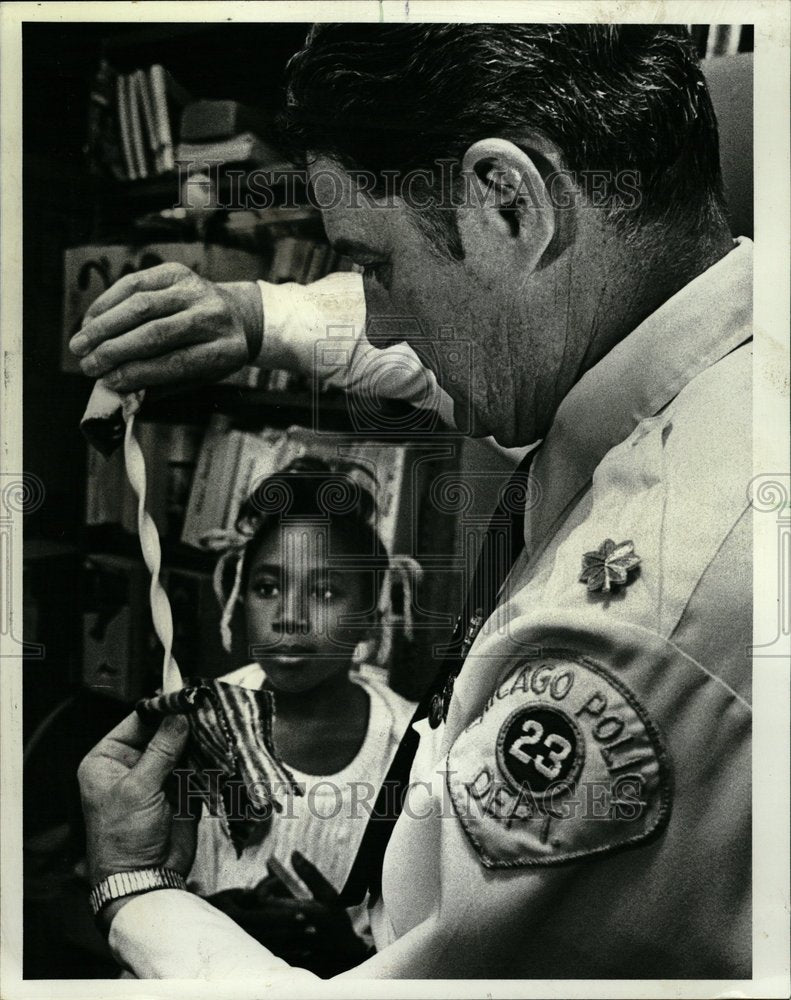 1980 Police Officer Child Plastic Lakeview - Historic Images