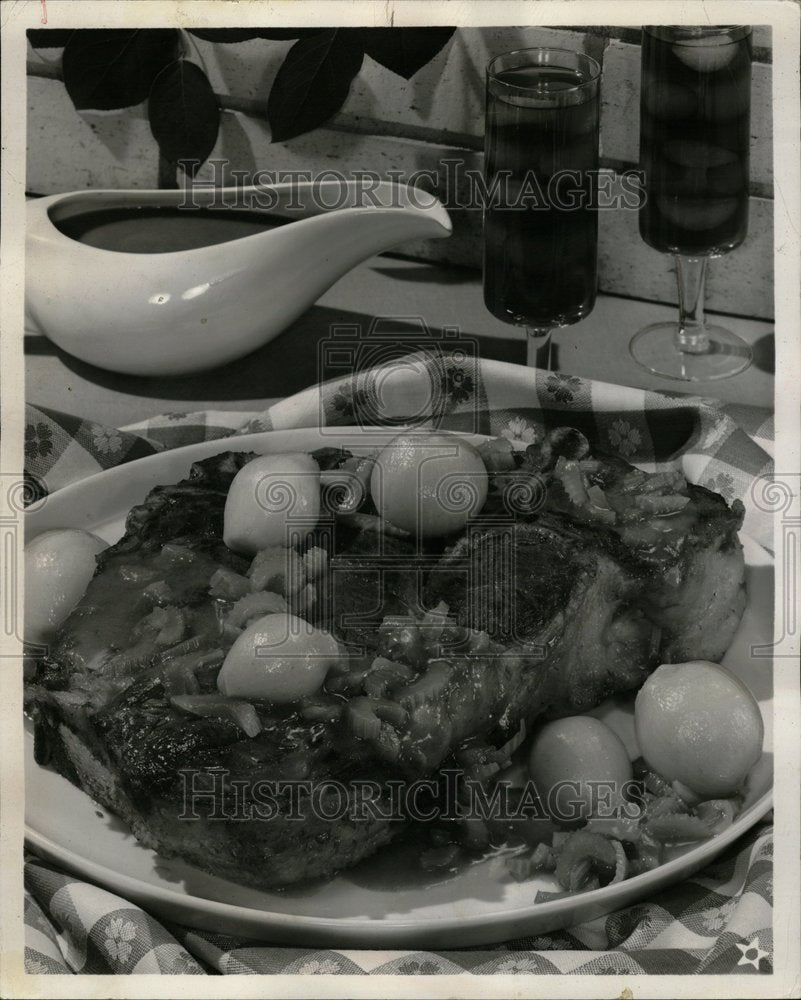 1966 German Sweet Sour Pot Roast Dinner - Historic Images