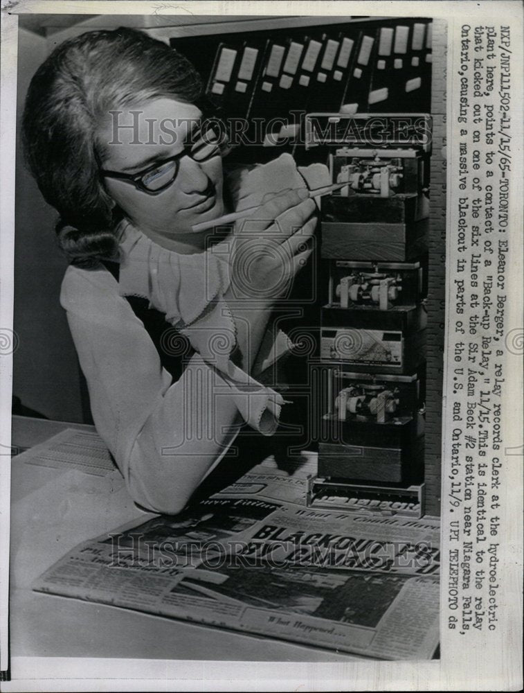 1965 Eleanor Berger Hydroelectric Clerk - Historic Images