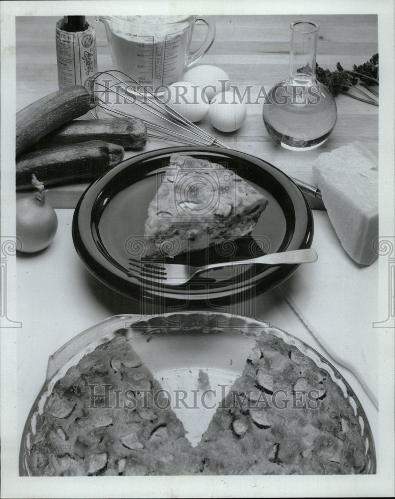 1980 Quiche Eggs Ingredients Food - Historic Images