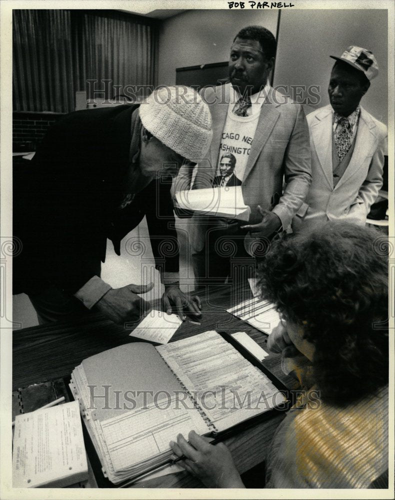 1987 Homeless Melvin Towner Voter Card - Historic Images