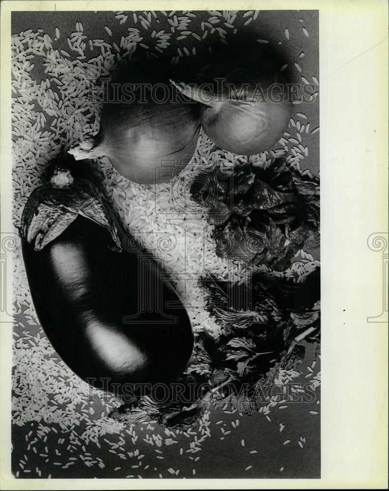 1984 Eggplant With Rice Onion And Mint - Historic Images