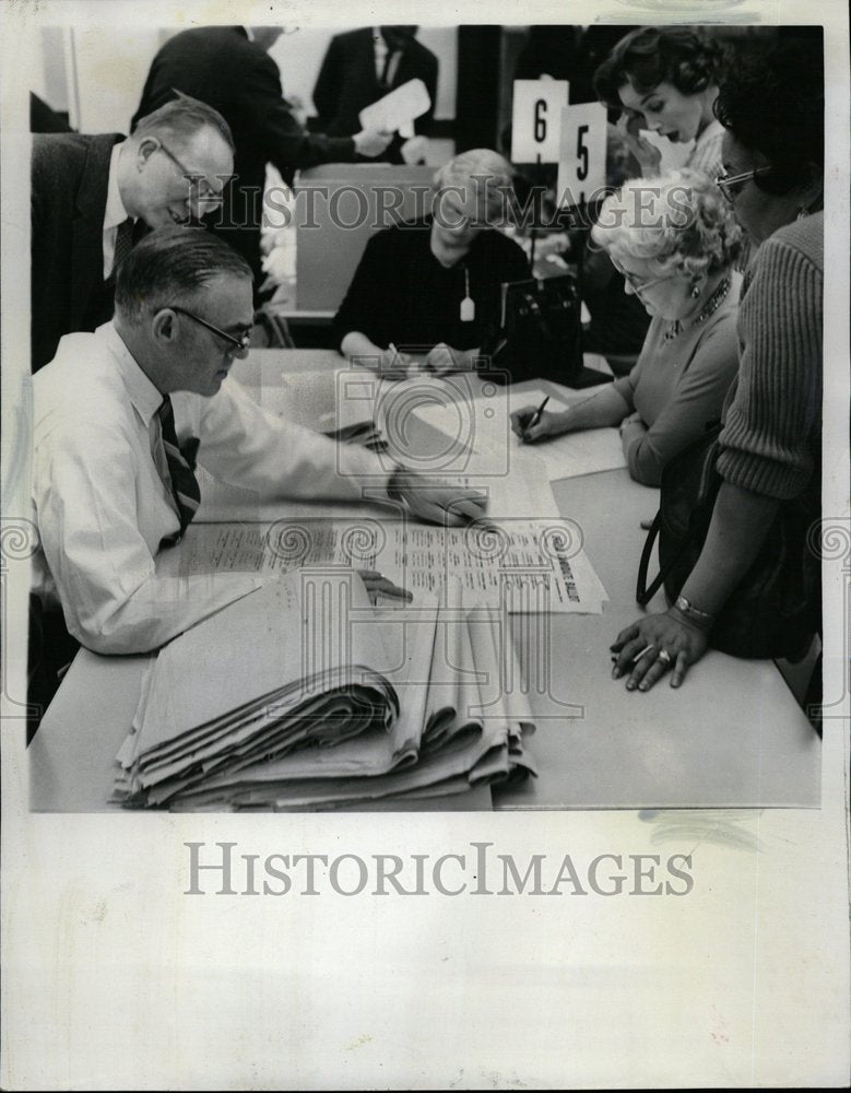 1960 Votes Rechecking Detroit Mayoral Race - Historic Images