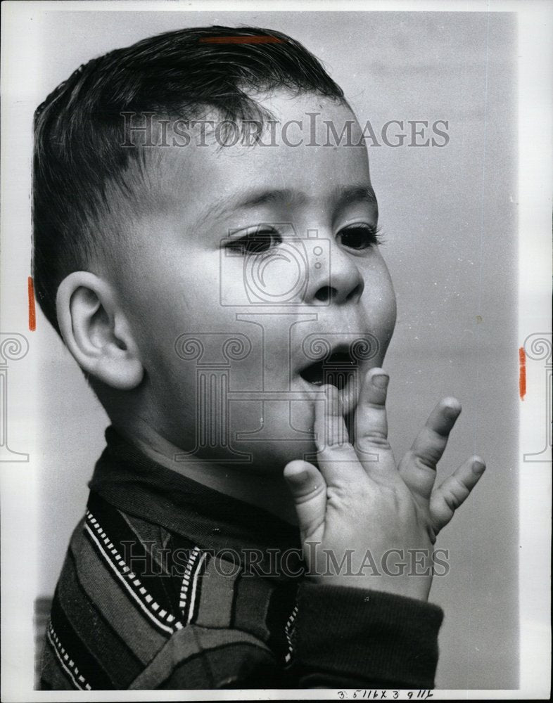 1963 Little Boy Tastes Olives First TIme - Historic Images