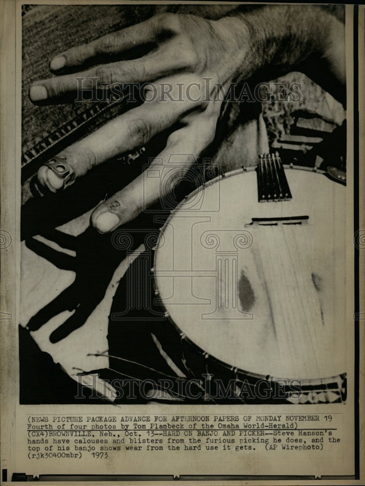 1973 Steve Hanson Banjo Guitar Musician - Historic Images