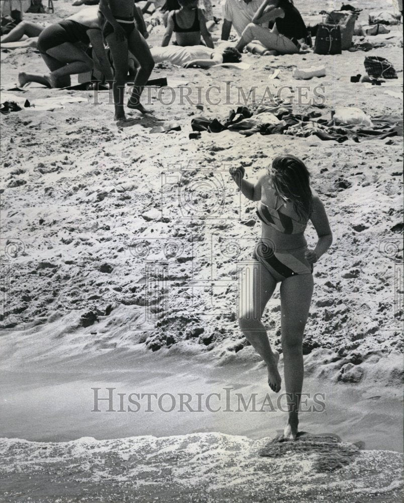 1967 Bathing Beauty Fullerton Avenue Beach - Historic Images