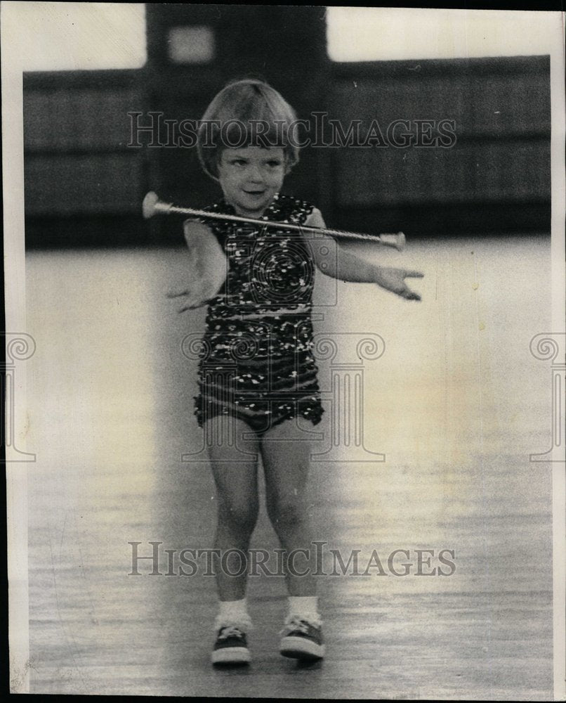 1970 3 Year Old Twyla Hoyt Baton Twirler - Historic Images