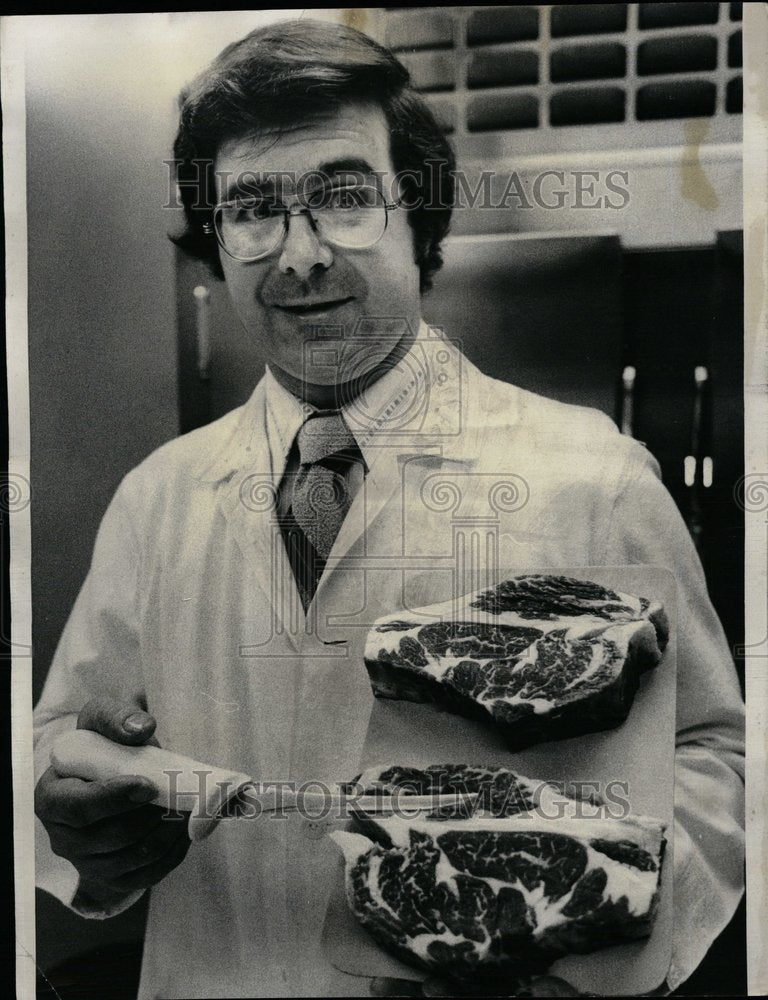 1975 Bob Blasey Meat Board Beef Roast - Historic Images