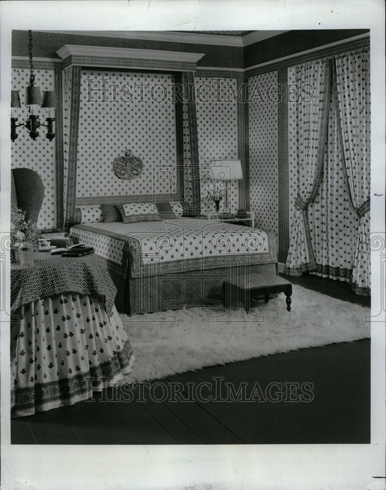 1976 Covered Bed Wall Coverings Fabrics - Historic Images