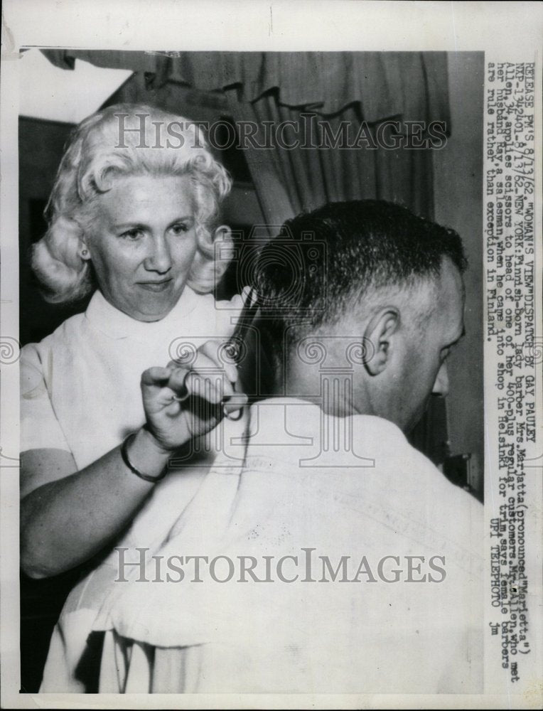 1962 Women Barbers/Haircuts/Finland - Historic Images