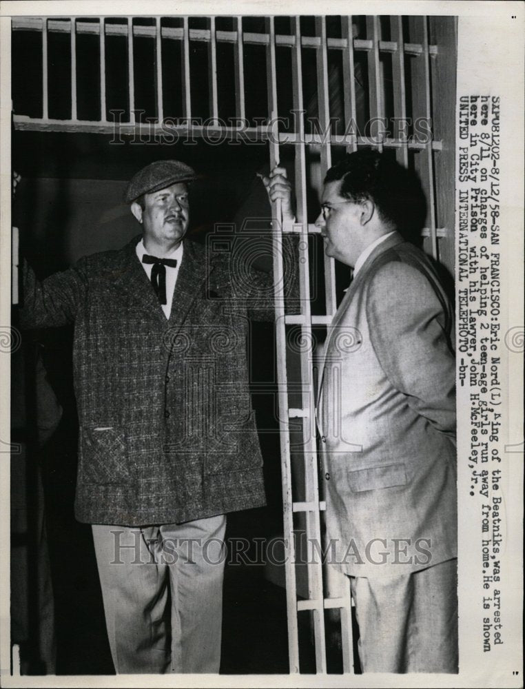 1958 King Of Beatniks San Francisco Jail - Historic Images