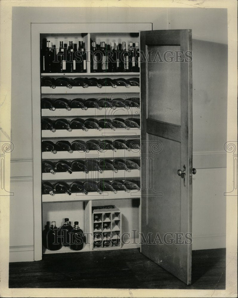 1962 Closet Converted To Wine Cellar - Historic Images