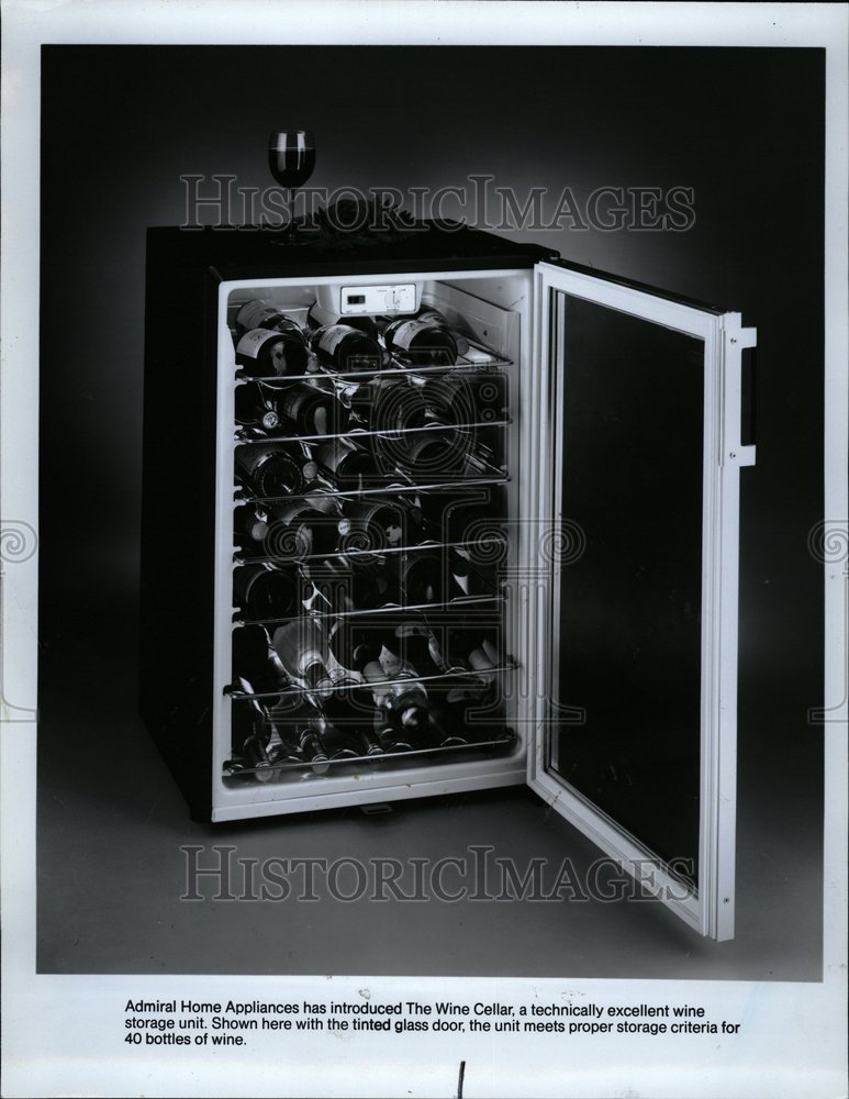 1988 Cellar Home Wine Glass Door Kitchen - Historic Images