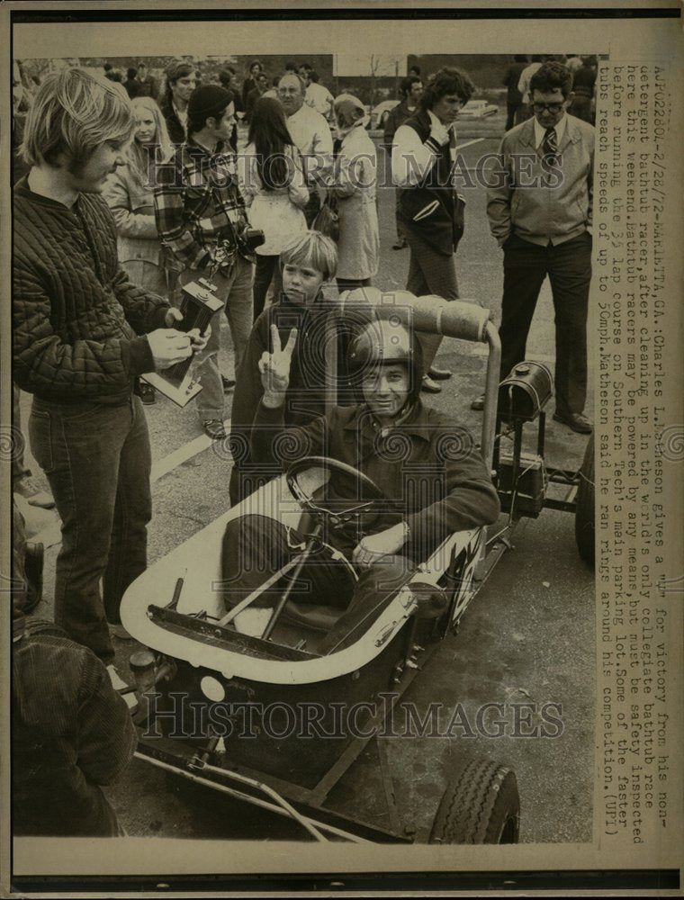 1972 Bathtub Race Winner Marietta Georgia - Historic Images