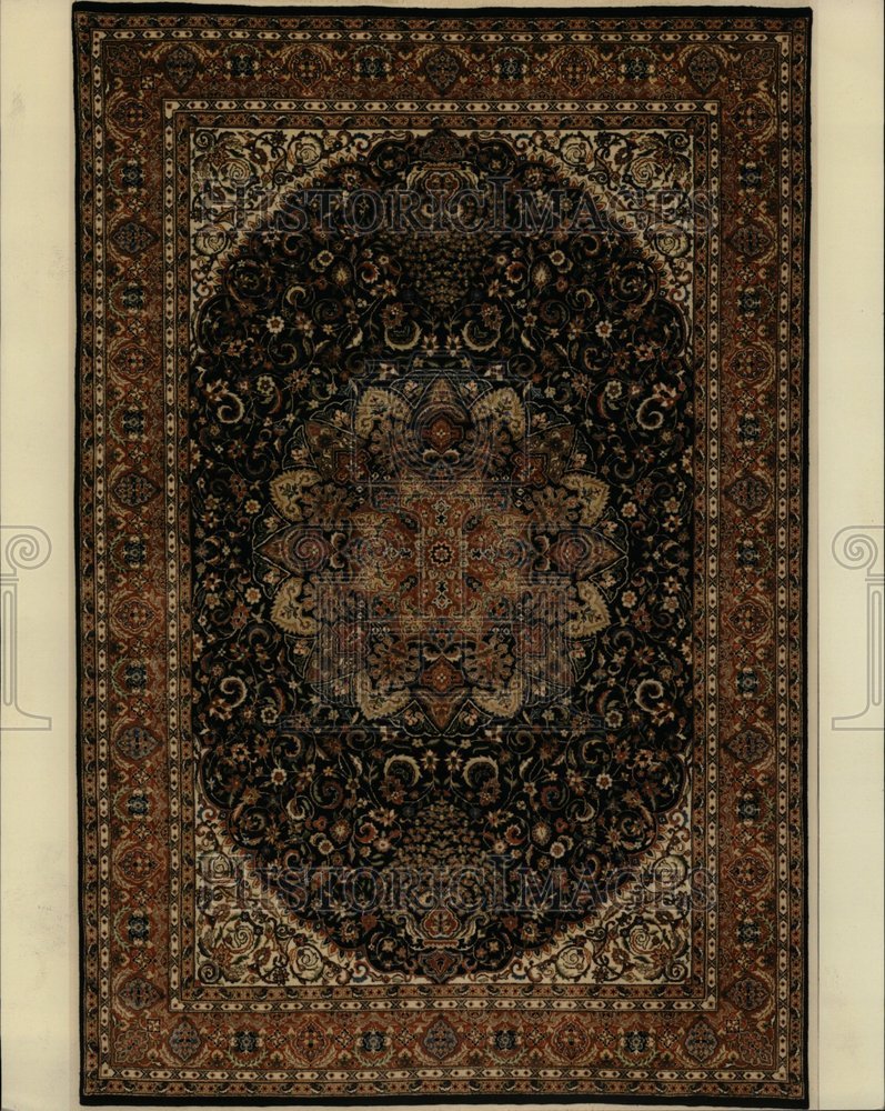 1996 Blue Field Tabriz Rug Jalil Collection - Historic Images