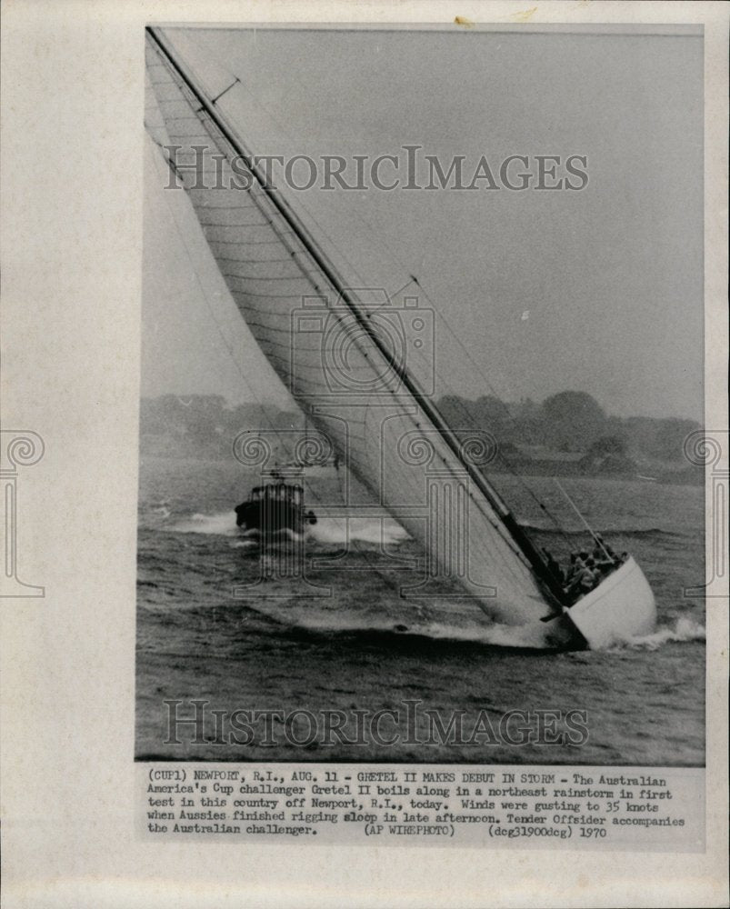 1970  Australian American Cup Rain Storm - Historic Images