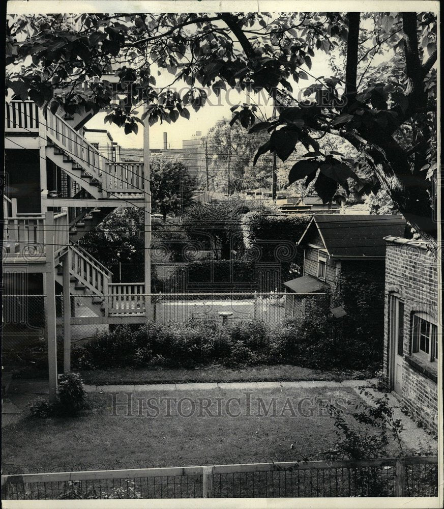 1966 Woodlawn Backyards From Porch - Historic Images