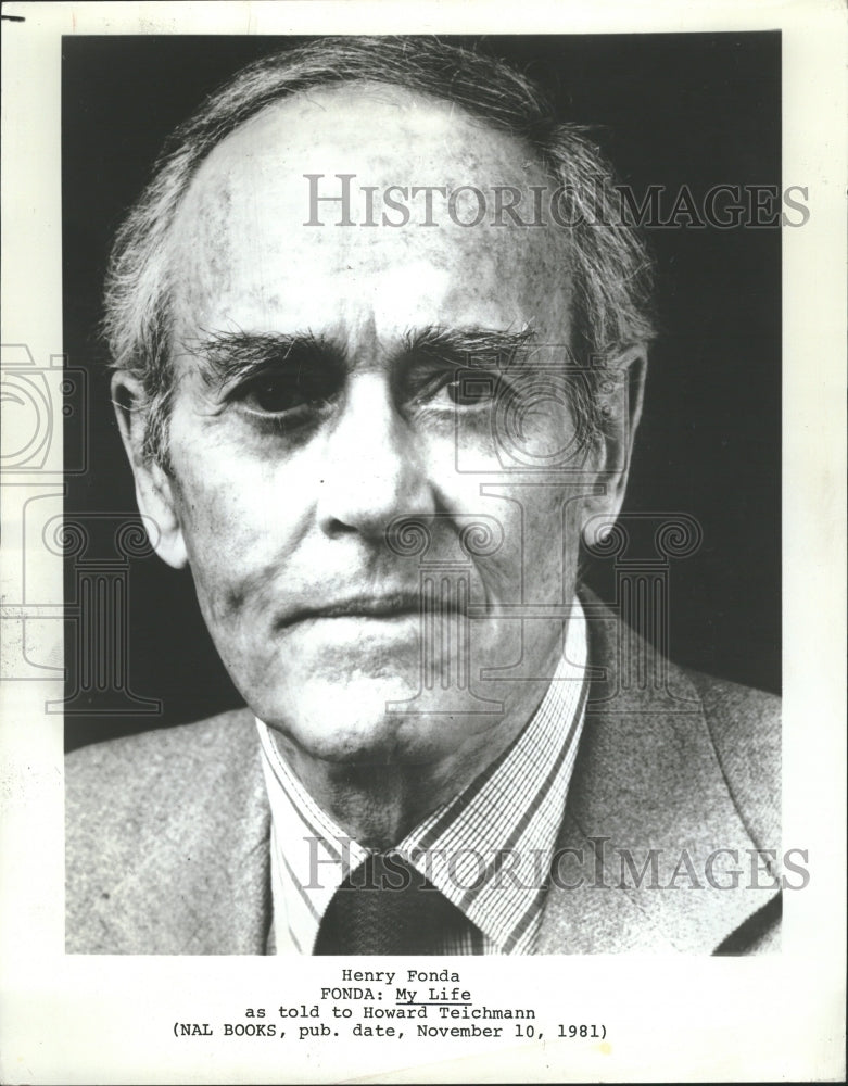 1981 Henry Fonda Actor Book My Life - Historic Images