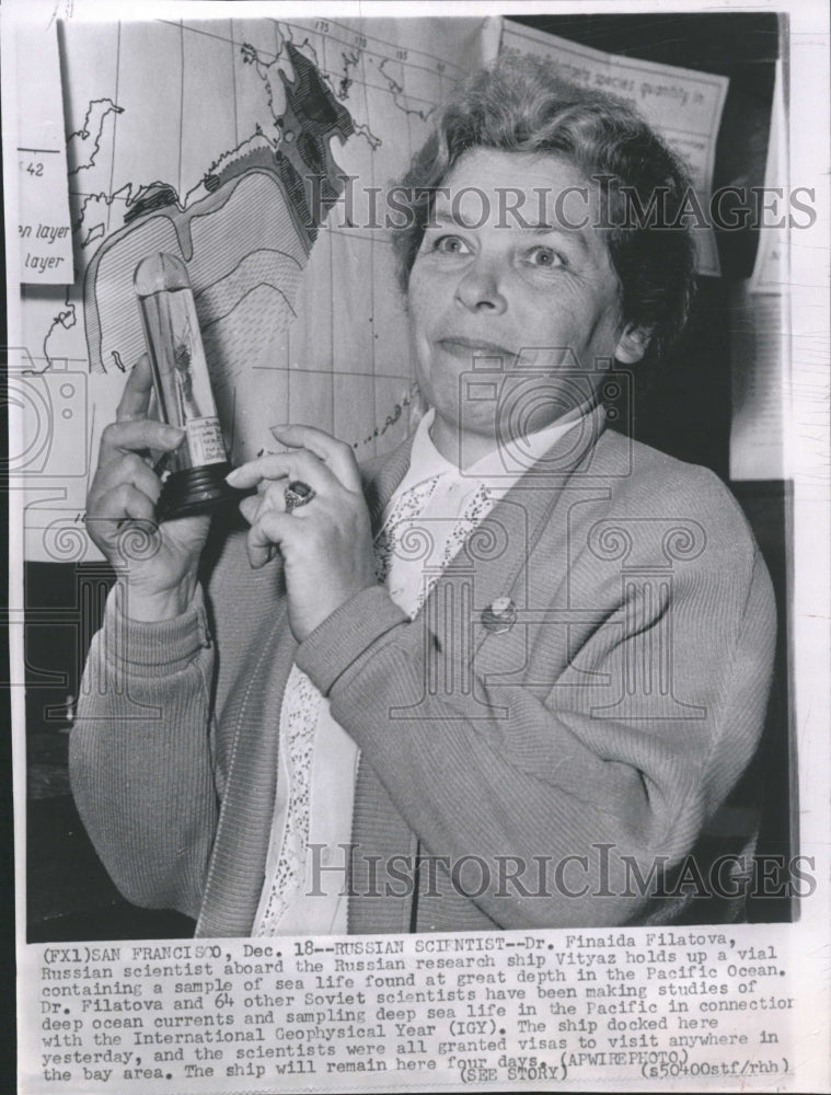 1958 Russian Scientist Dr. Finaida Filatova - Historic Images