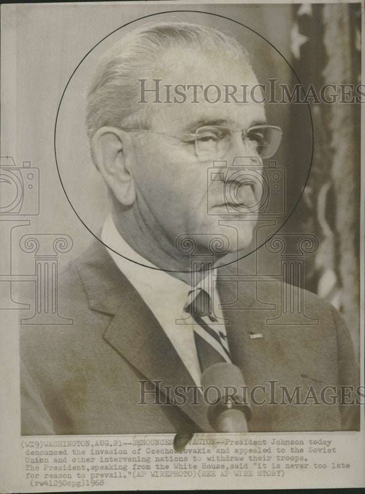 1968 President Lyndon Baines Johnson - Historic Images