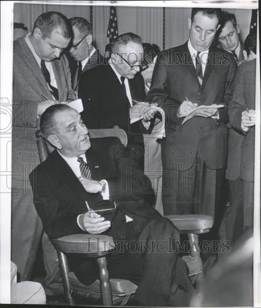 1964 President Lyndon B. Johnson Conference - Historic Images