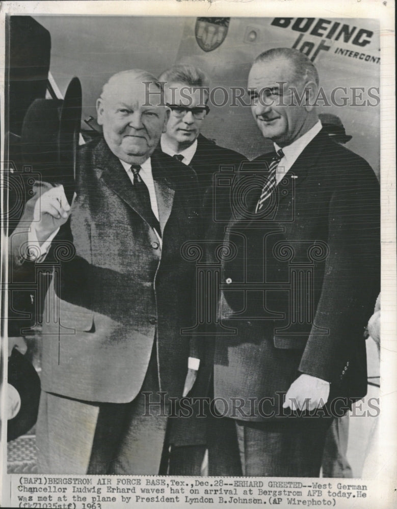 1963 President Johnson W. German Chancellor - Historic Images