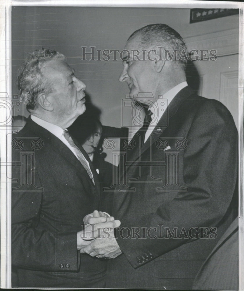 1968 Sen. Everett Dirksen Pres. Johnson - Historic Images