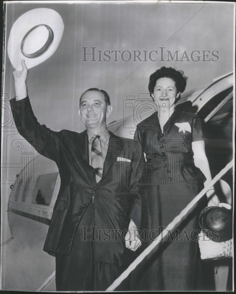 1955 Sen. Johnson and wife Ladybird - Historic Images