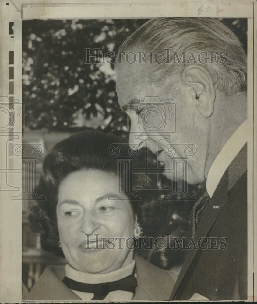 1969 President Johnson and wife Lady Bird - Historic Images