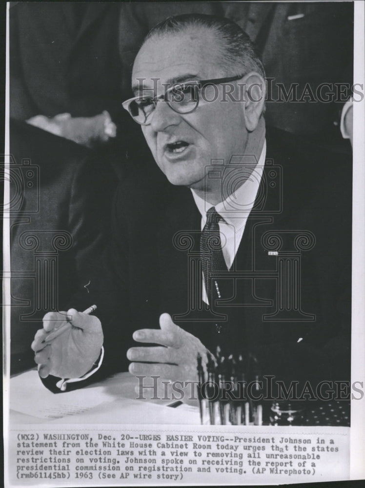 1963 President Johnson Election Laws - Historic Images