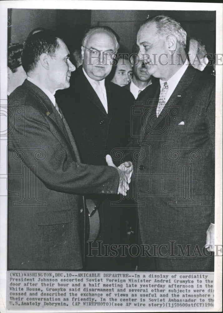 1964 Lyndon Johnson With Andrei Gromyko - Historic Images