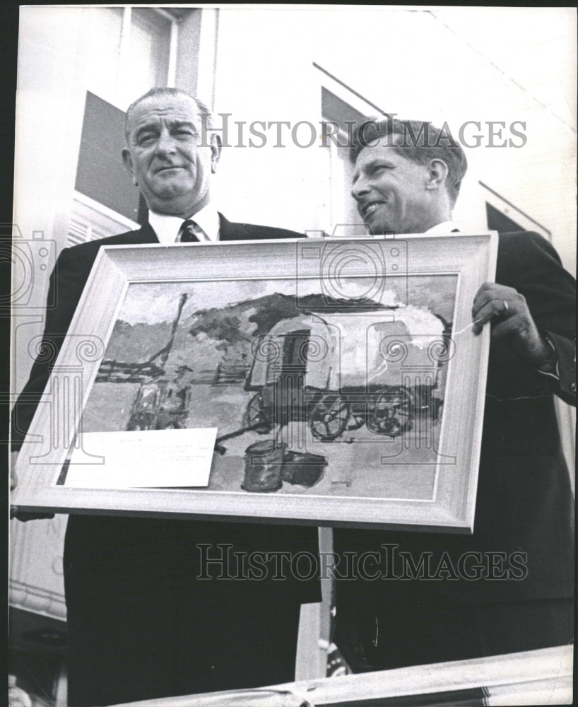 1964 Lyndon Johnson With Senator Gale McGee - Historic Images