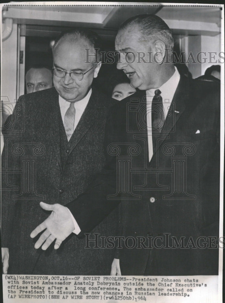 1964 Lyndon Johnson And Anatoly Dobrynin - Historic Images