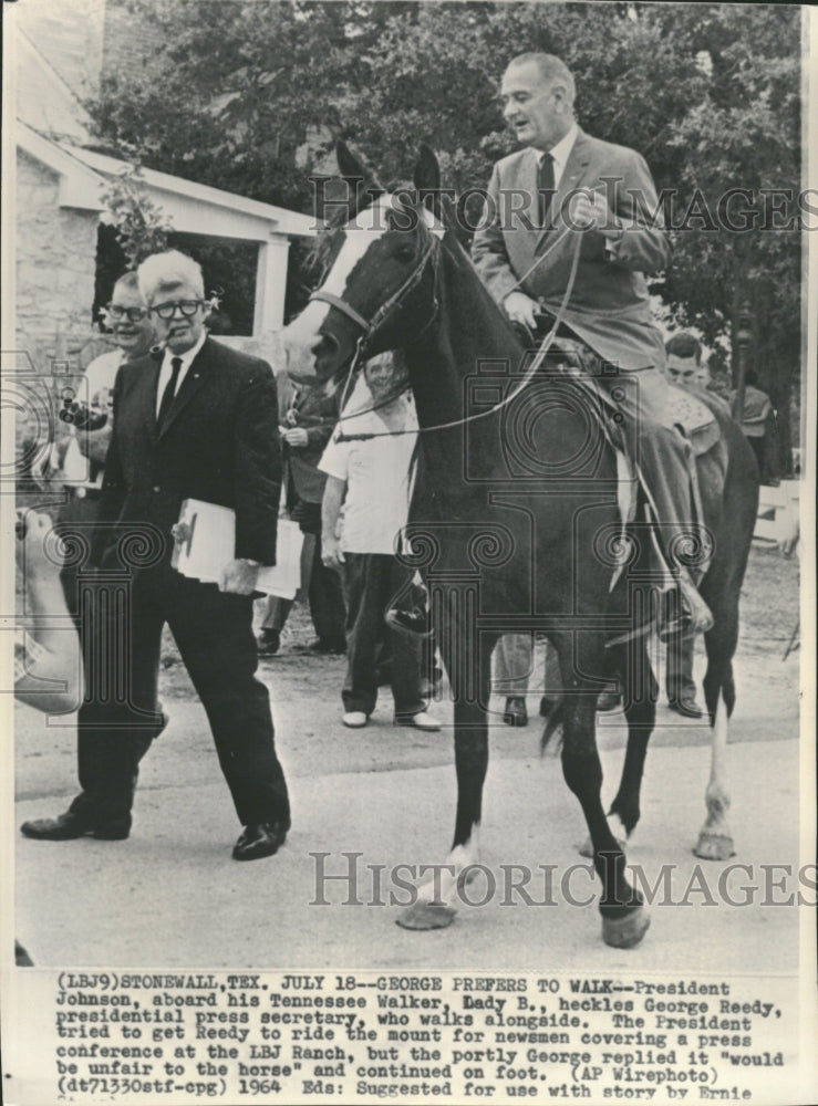 1964 Walker Dady Heckles Reedy LBJ Press - Historic Images