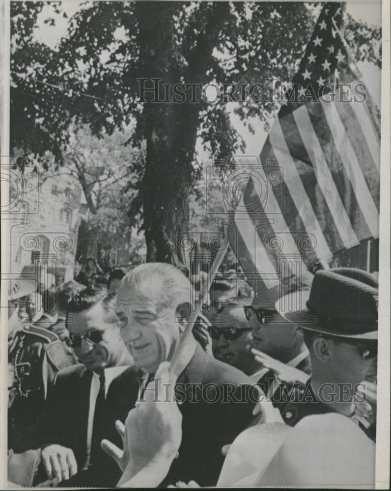 1966 US President Lyndon B. Johnson - Historic Images