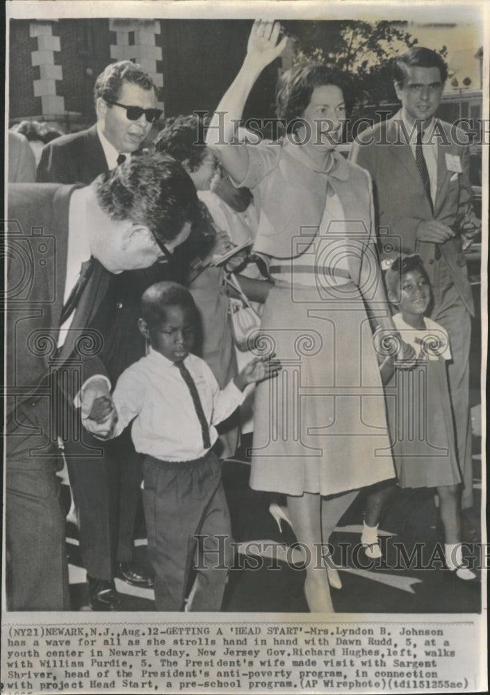 1965 Mrs Lyndon Johnson head Start  Program - Historic Images