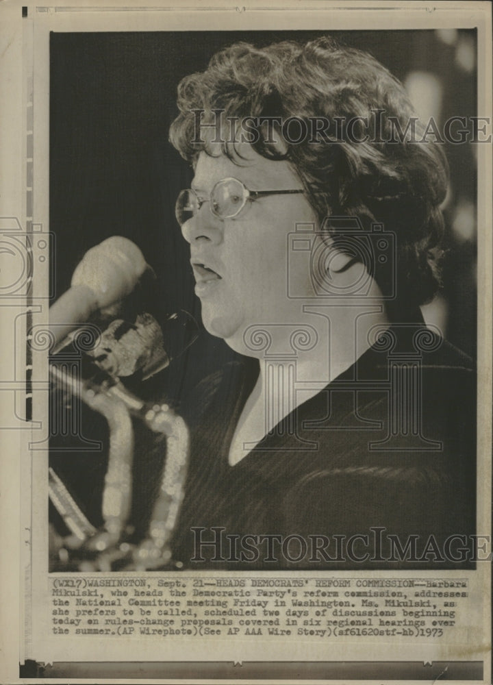 1973 Barbara Ann Mikulski Senator Reform - Historic Images