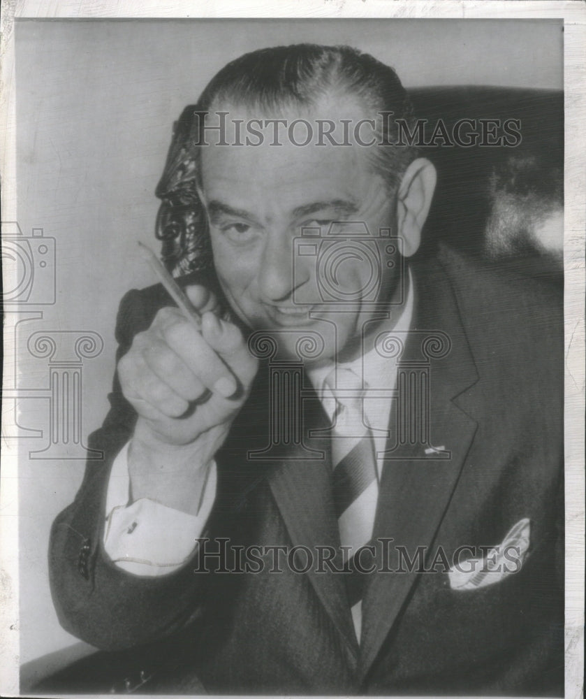 1958 Senator Lyndon Johnson Democrat - Historic Images