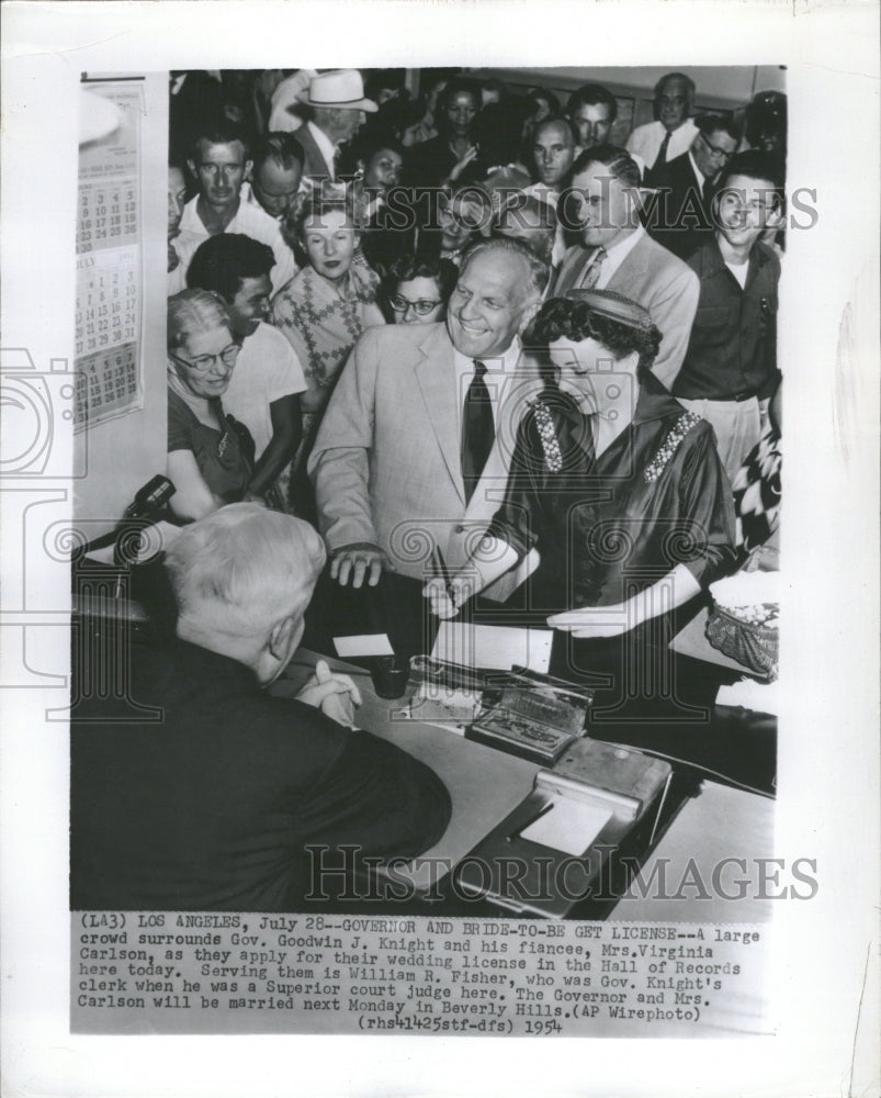 1954 Goodwin J. Knight and Virginia Carlson - Historic Images