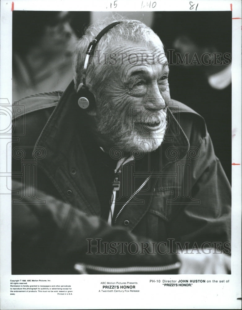 1985 Dir John Huston on set, Prizzi&#39;s Honor - Historic Images