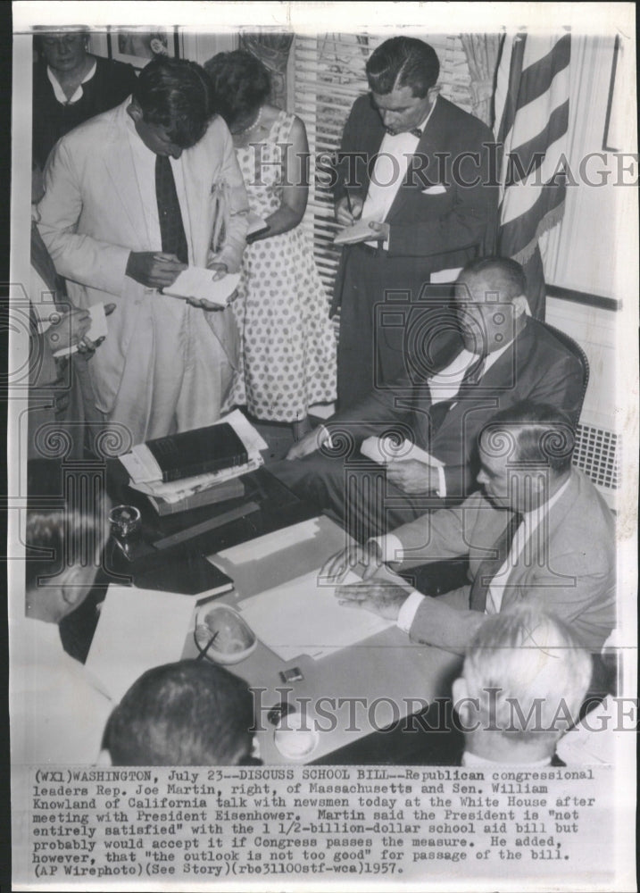 1957 Rep. Joe Martin Sen. William Knowland - Historic Images